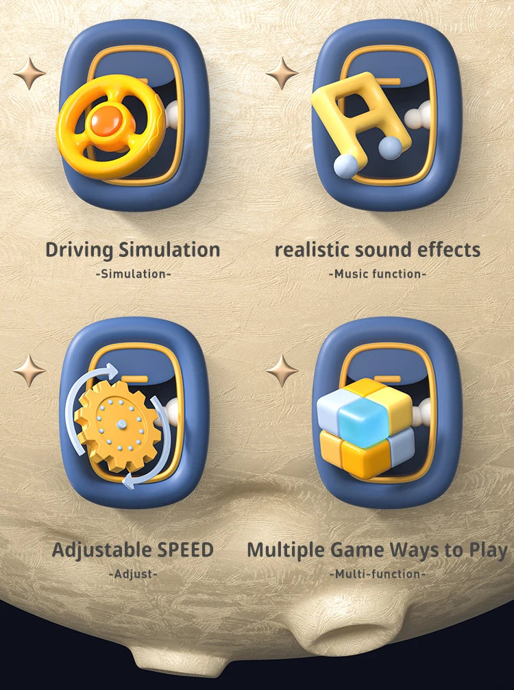 Children's Racing Challenge Adventure Game Machine Competitive Puzzle Simulation Driving Desktop Steering Wheel Toy