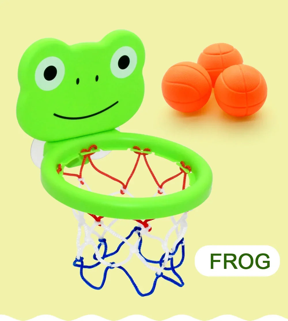 Baby mini shooting basket toy kids bathtub water play set basketball backboard with 3 balls funny shower bath toys for toddlers