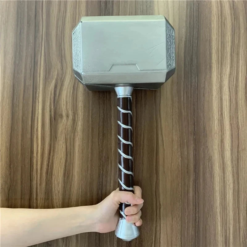 44cm Thor's Hammer Avengers Superhero Weapon Thor: Love and Thunder Hammer 1:1  Model Stormbreaker Toy Safety PU Material