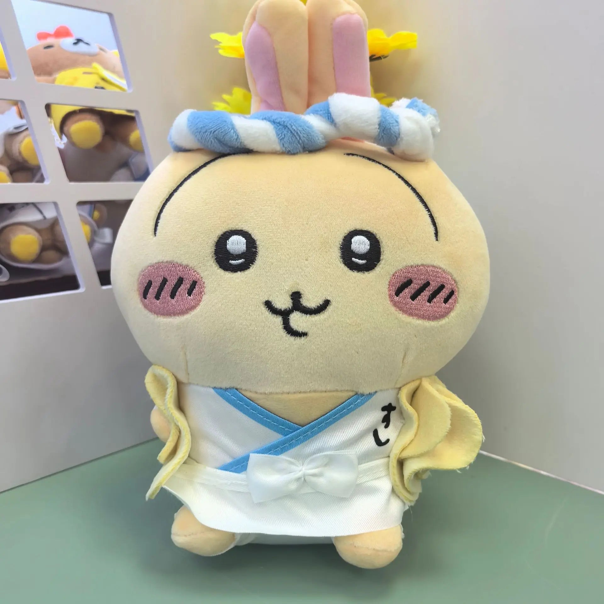 New Chiikawa Sushi Chef Series Hachiware Usagi Cute Plush Doll Keychain Girl School Bag Pendant Anime Kawaii Toy Decoration Gift