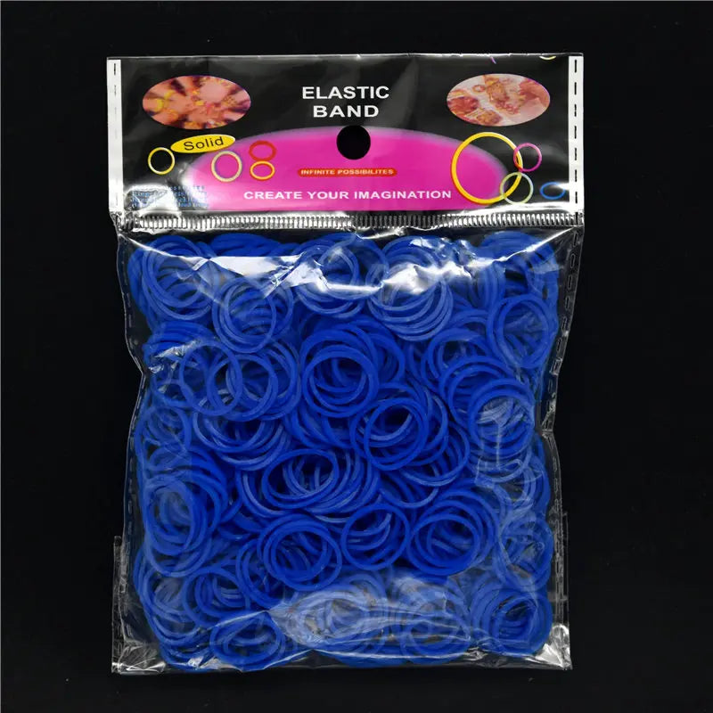 600 Elastic Different Colors Rubber Loom Bands Bracelet Children's Homemade Bracelets DIY for Loom Wrist Bracele for Women