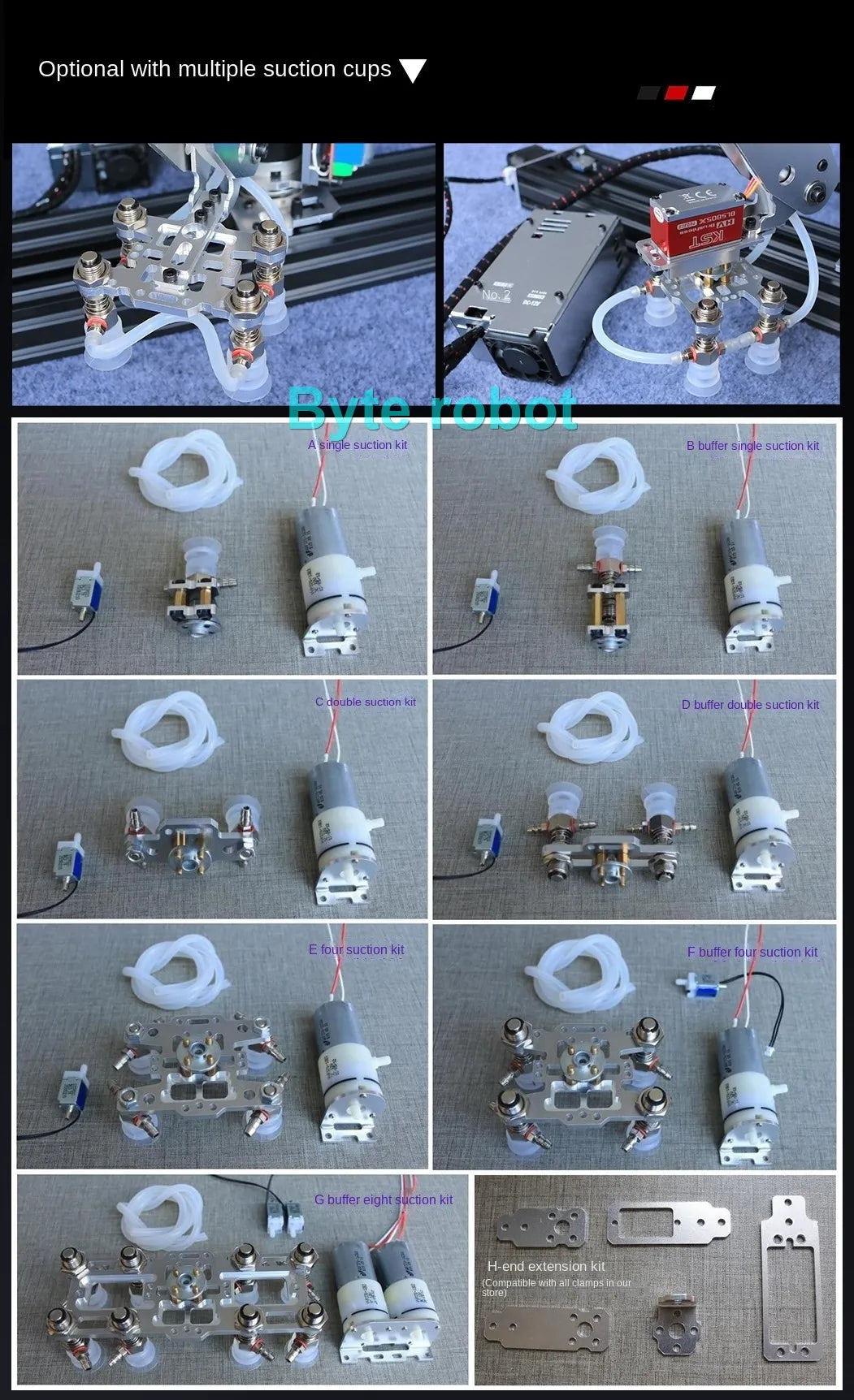 Full Metal Stepper Robot Arm 4 Aixs Mechanical Arm Bracket Sliding Table Unassembled Kit for Industrial Robot Model Stepper Claw