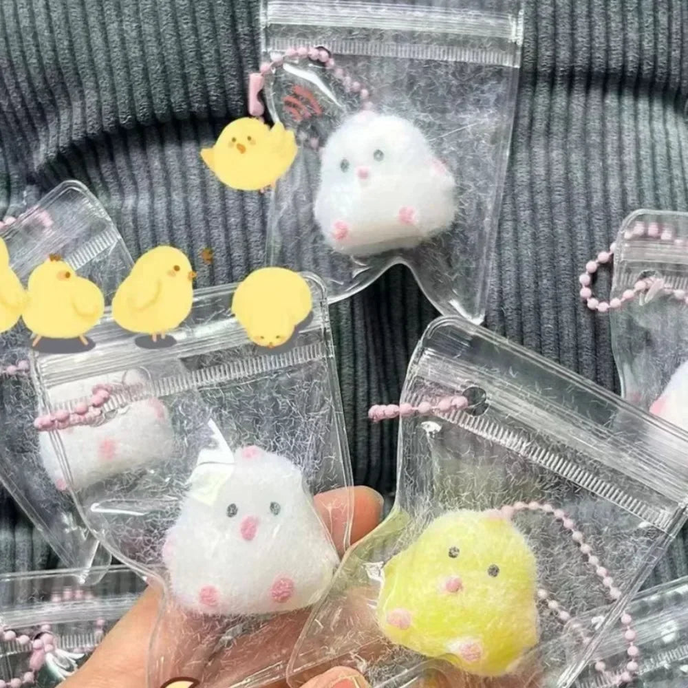 1/4PCS Cartoon Squeeze Stress Relief Toy Children Chick Decompression Squishy Toys Boys Girls Cute Chicken Antistress Toy