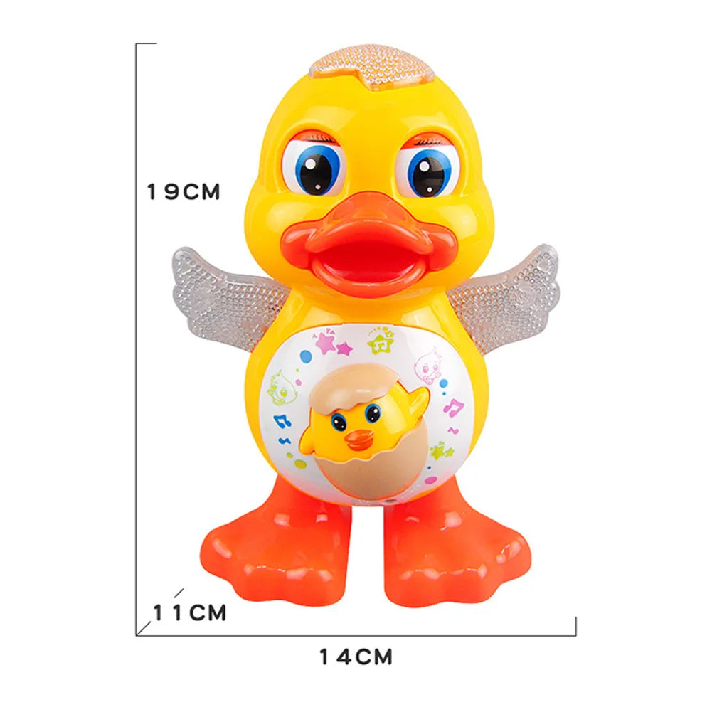 Electric Dancing Duck with Music & Lights Early Educational Toy Baby Musical Duck Toy Interactive Baby Duck Toy Children Gift