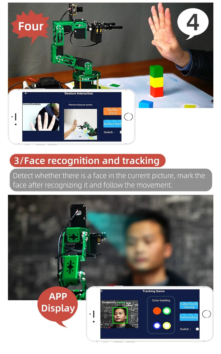 Yahboom 6DOF AI Visual Robotic Arm ROS Robot Kit Artificial Intelligence Robot with 15KG 6KG Servo for Jetson NANO 4GB CE ROHS