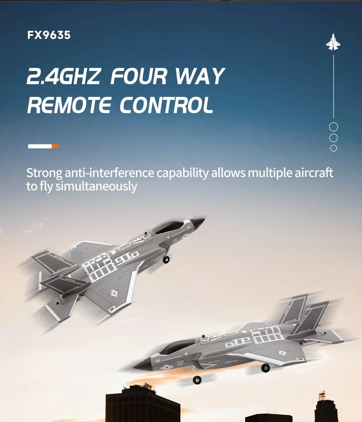 FX9635 RC Plane F35 4CH Fighter Jet Remote Control Airplane High Brushless Stunt Flying Glider Model Toys for Adults Boys Gift