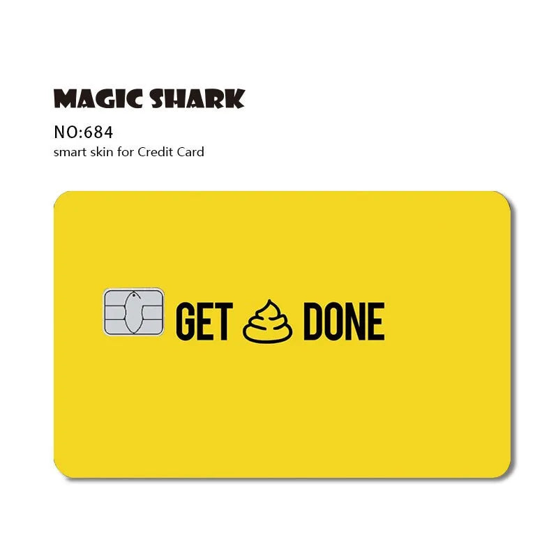 Magic Shark Anime Cartoon Game Save Money Pig Case Cover Film Skin Sticker for Small Chip Credit Card Bus Card