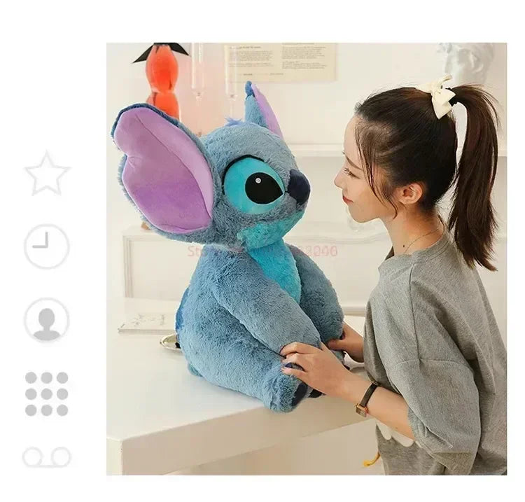 Stitch Disney Giant Size Lilo Plush Stuffed Doll Cartoon Kawaii Animal Couple Sleeping Pillow Softmaterial Toys Children Gifts