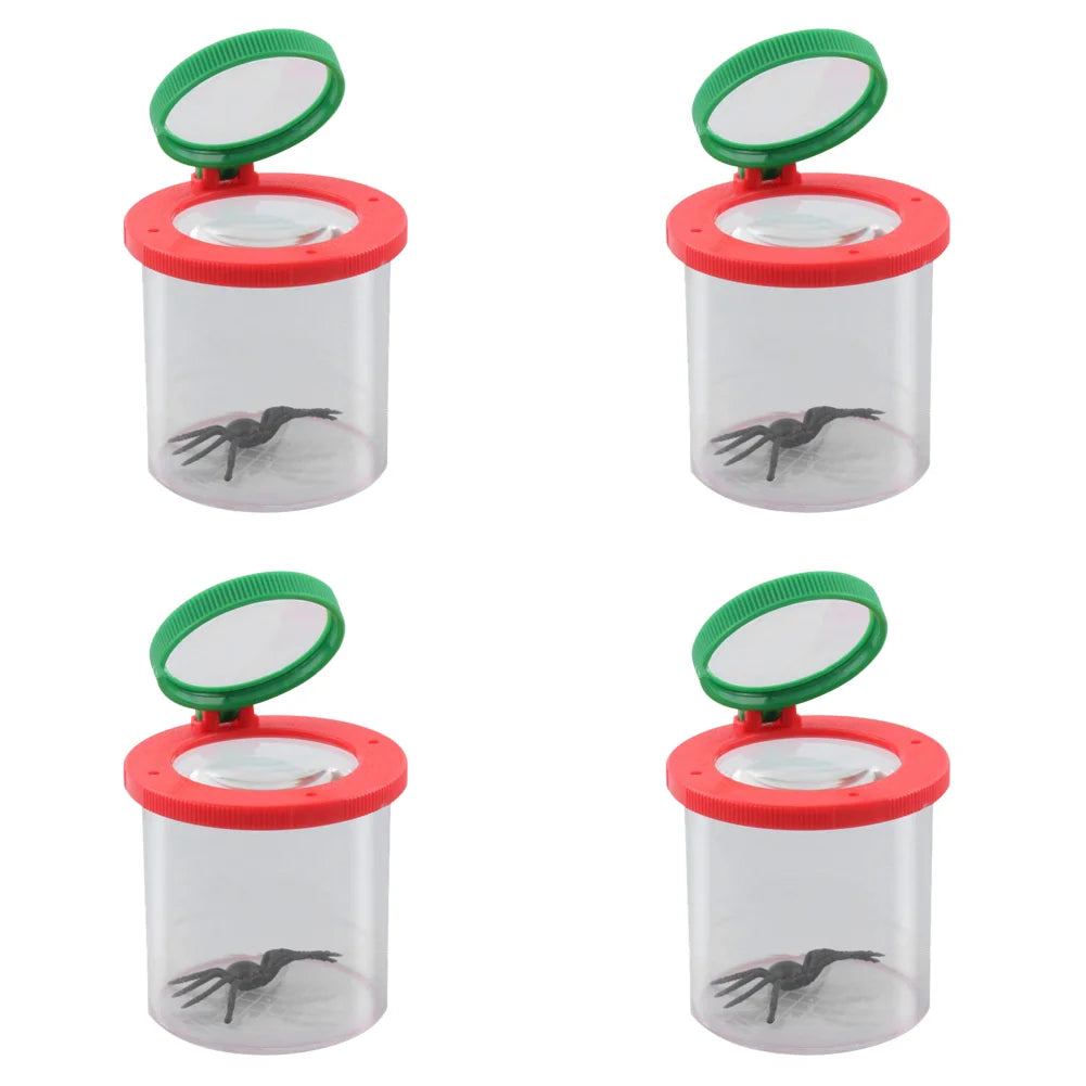 Home Magnifying Glass Children Crawler Spider Insect Observation Box 3X 6X Magnifier Insect Box for Science Nature Exploration