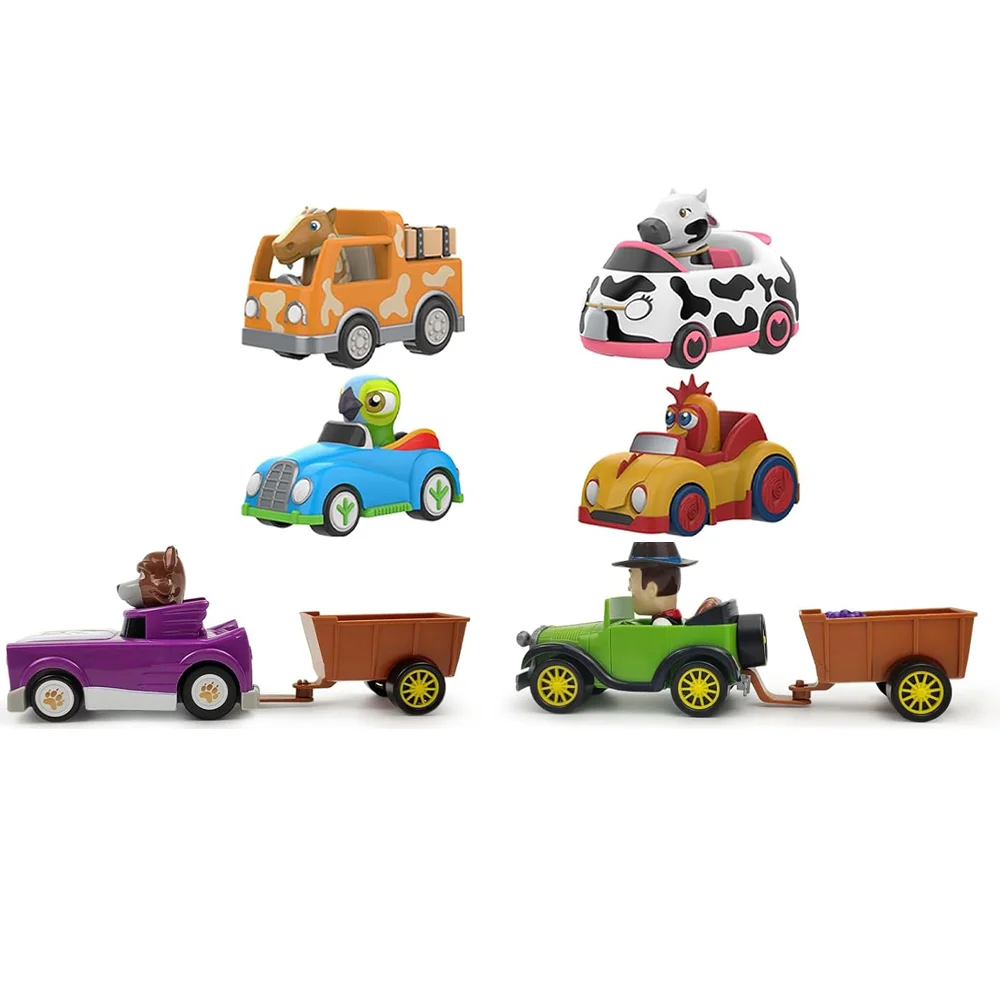 La Granja De Zenon Kids Toy Car Bartolito Car Pull Back Car Toys Inertia Car Set Boys Girls Toys 1-3 Years Old Birthday Gift