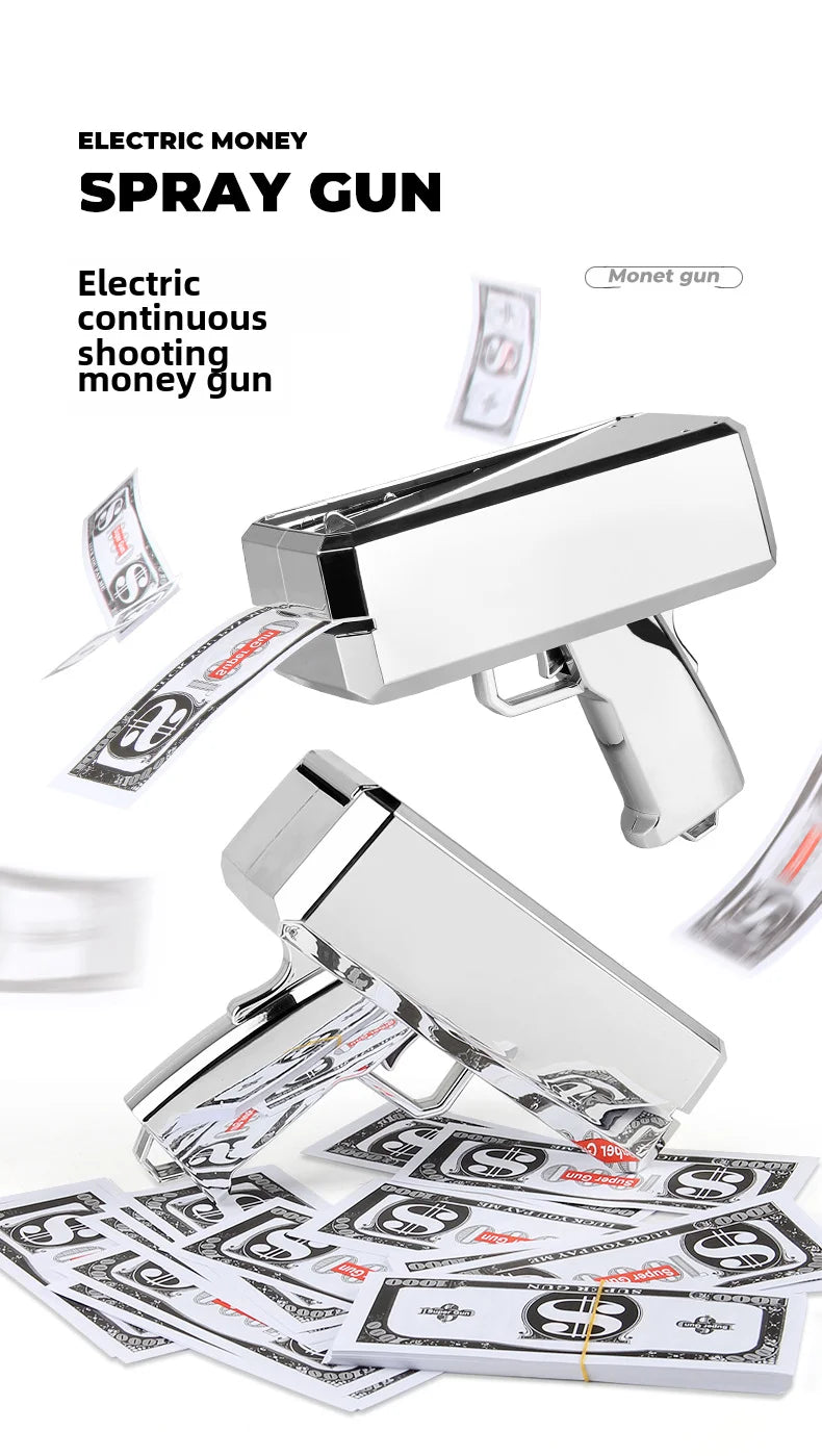 Source manufacturer Douyin's same electric money gun toy new and unique MoneyGUN banknote gun US dollar toy gun