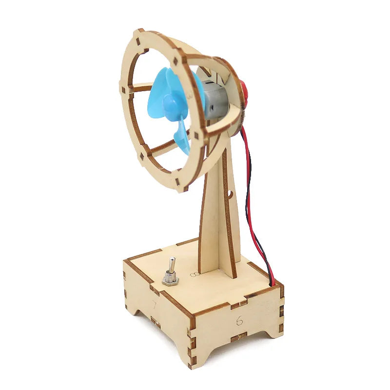 Kids DIY Science Toys Educational Scientific Experiment Kit Wood Tank / Music box / Balance/ Mechanical forceps/Excavator/Clock