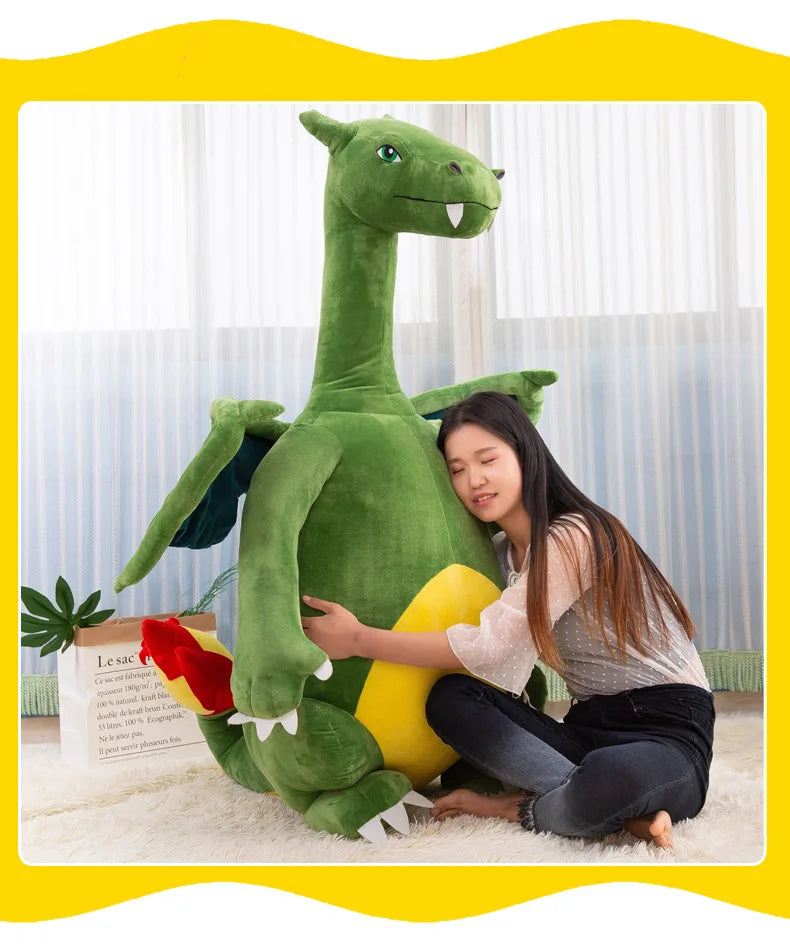 Pokemon Big Size Charizard Dragonite Anime Figures Doll Stuffed Animals Plush Toy Kawaii Room Decoration Toy Kids Christmas Gift