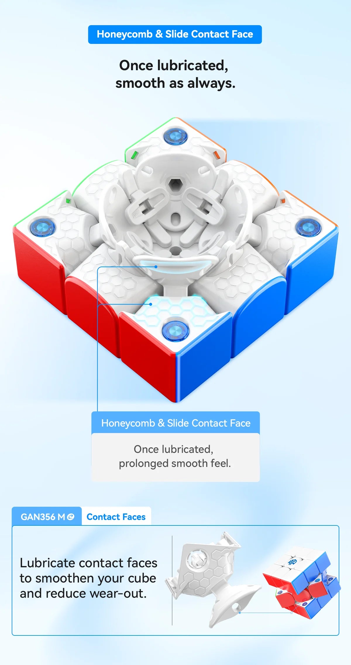 [CubeFun]Gan 356 ME UV Magnetic Speed cube Stickerless 356ME 3x3 speedcube 3x3x3 Professional Magic Cube Gan magnetic Toys