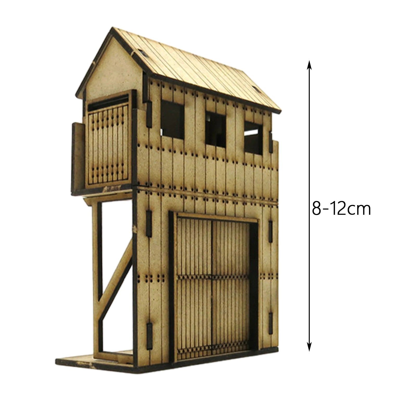 1/72 Wooden Cabin Hobby Toys Wooden 3D Puzzle House Architectural Scene for Accessory Model Railway Micro Landscape Layout Decor
