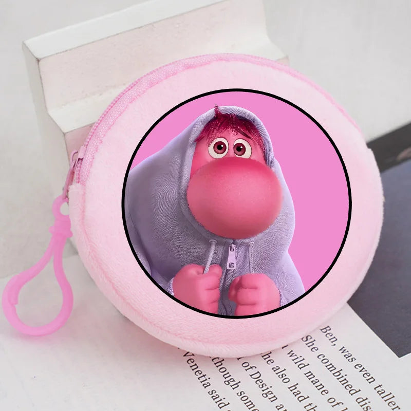 Disney Cartoon Movie Plush Coin Purse Inside Outs 2 Mini Pouch Portable Cute Round Wallet Key Organizer Kids Birthday Gifts