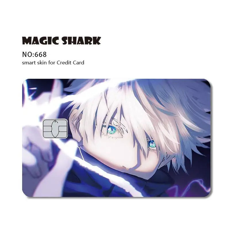 Magic Shark Anime Cartoon Game Save Money Pig Case Cover Film Skin Sticker for Small Chip Credit Card Bus Card