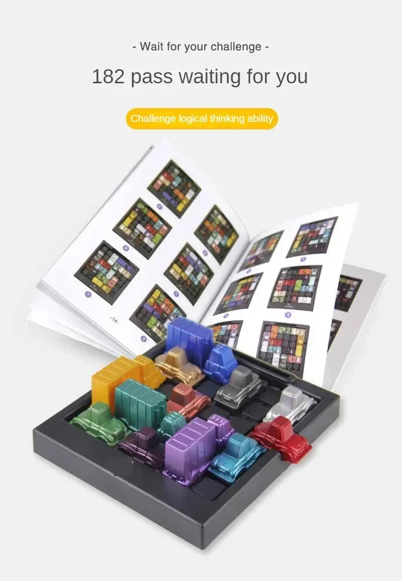 Puzzle traffic rush hour game, racing rush hour car Huarong Road logical reasoning desktop game, children's puzzle toys, childre