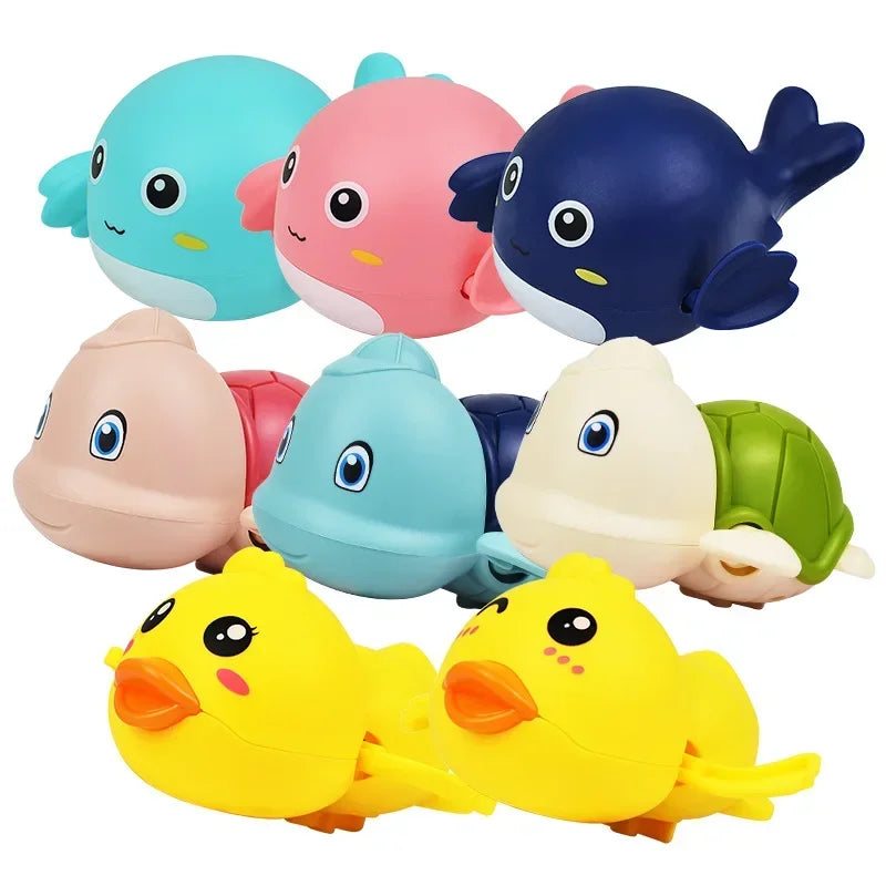 Bath Toys Kids Swimming Clockwork Dolls Play Water Baby Bathing Cute Funny Children Bathroom Shower Bathtub Animals Toy