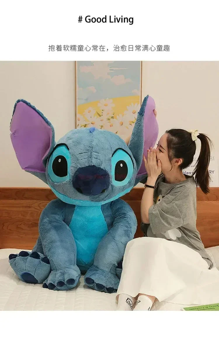 Stitch Disney Giant Size Lilo Plush Stuffed Doll Cartoon Kawaii Animal Couple Sleeping Pillow Softmaterial Toys Children Gifts