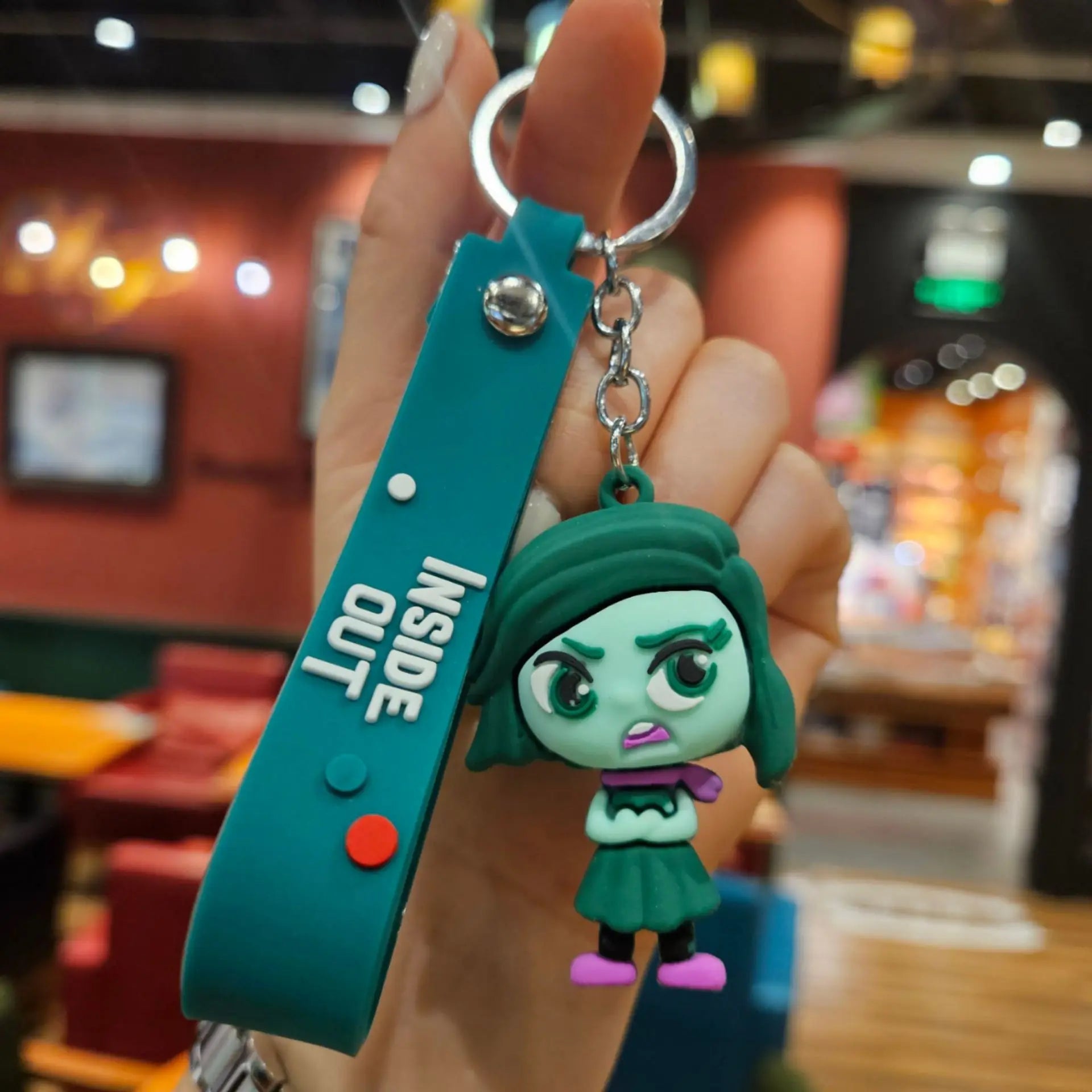 Disney Filme Anime Ansiedade Ennui Inveja Meninas bonitos Chaveiro, Saco criativo Pingente, Brinquedos do carro, Presentes Kawai