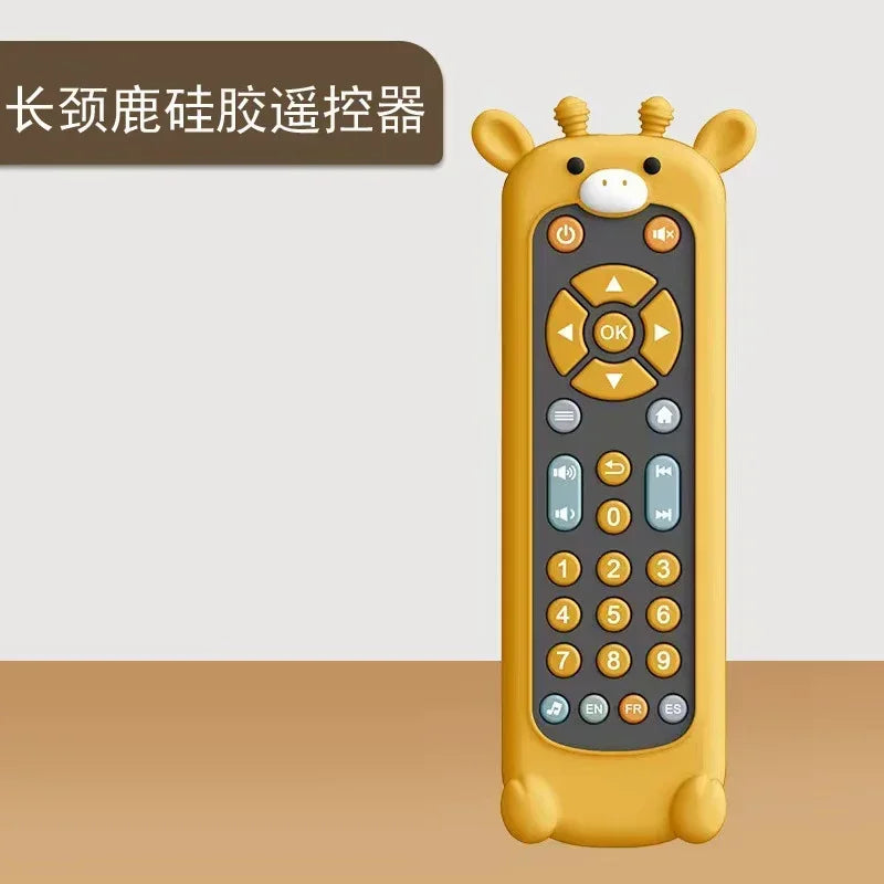 Infant Simulation TV Remote Control Toys with Music and Light Musical Baby Toy Sensory Remote Kid Baby Toys for 1 2 3 Year Old