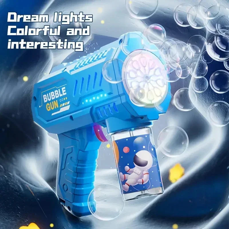 10 Holes Children Electric Bubble Gun Rocket Soap  Automatic Bubble Machine Bubbles Gun Kids Summer Outdoor Bubble Blowing Toys