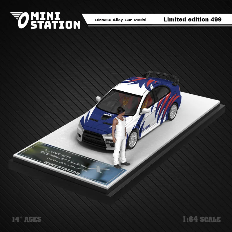 Mini Station 1:64 Need for Speed Black List NO.9 Blue white / NO.14 yellow Diecast Model Car