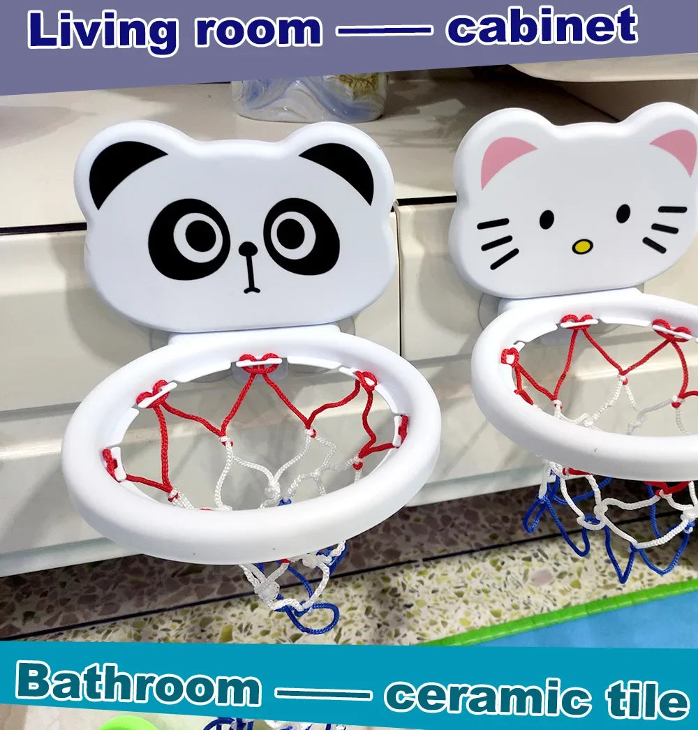 Baby mini shooting basket toy kids bathtub water play set basketball backboard with 3 balls funny shower bath toys for toddlers