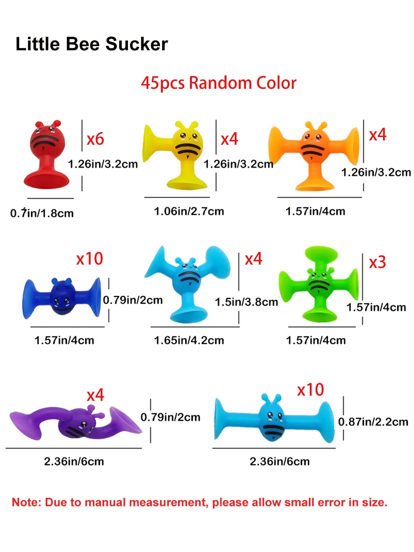 Small Bees Suction Cup Toys Set,Soft Building Blocks Pop Sucker,Parent-child Interactive Game, Window Bath Toys