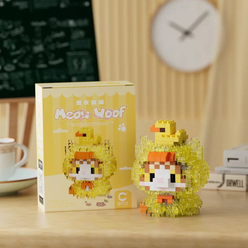 New 24 Styles Kawaii Pet Cat/Dog Small Particle Building Blocks Educational Room Decoration Children's Christmas Gifts