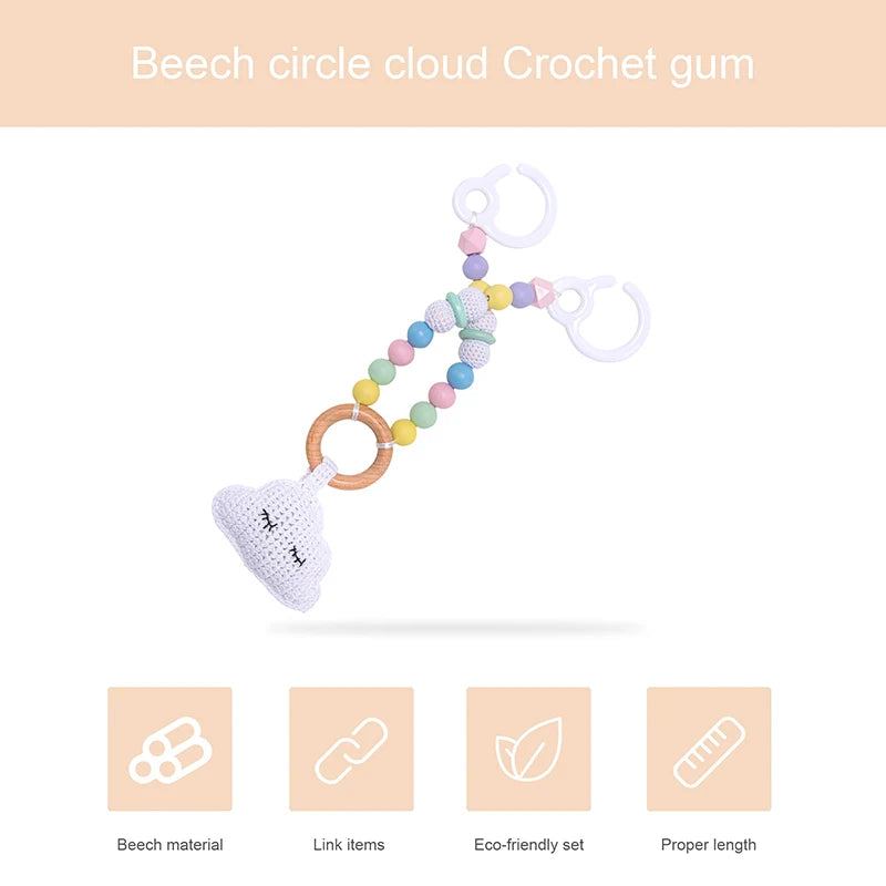 Baby Toy Pram Clip Pacifier Clip Chain Mobile Pram Personalize Name Rattle Stroller Toys Bed Bell Stroller Chain Baby Toy Clip
