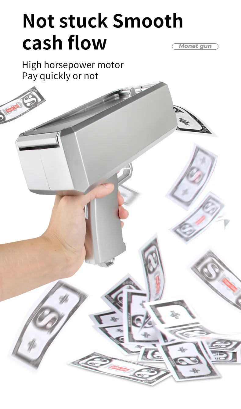 Source manufacturer Douyin's same electric money gun toy new and unique MoneyGUN banknote gun US dollar toy gun
