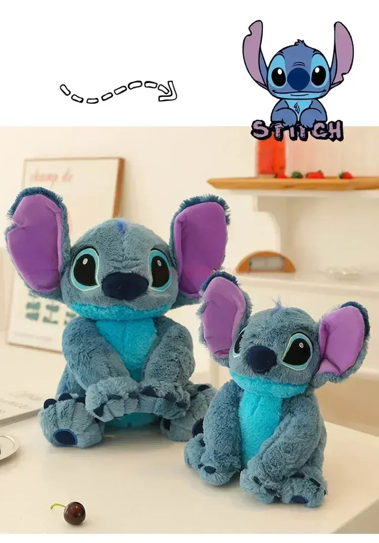 Stitch Disney Giant Size Lilo Plush Stuffed Doll Cartoon Kawaii Animal Couple Sleeping Pillow Softmaterial Toys Children Gifts