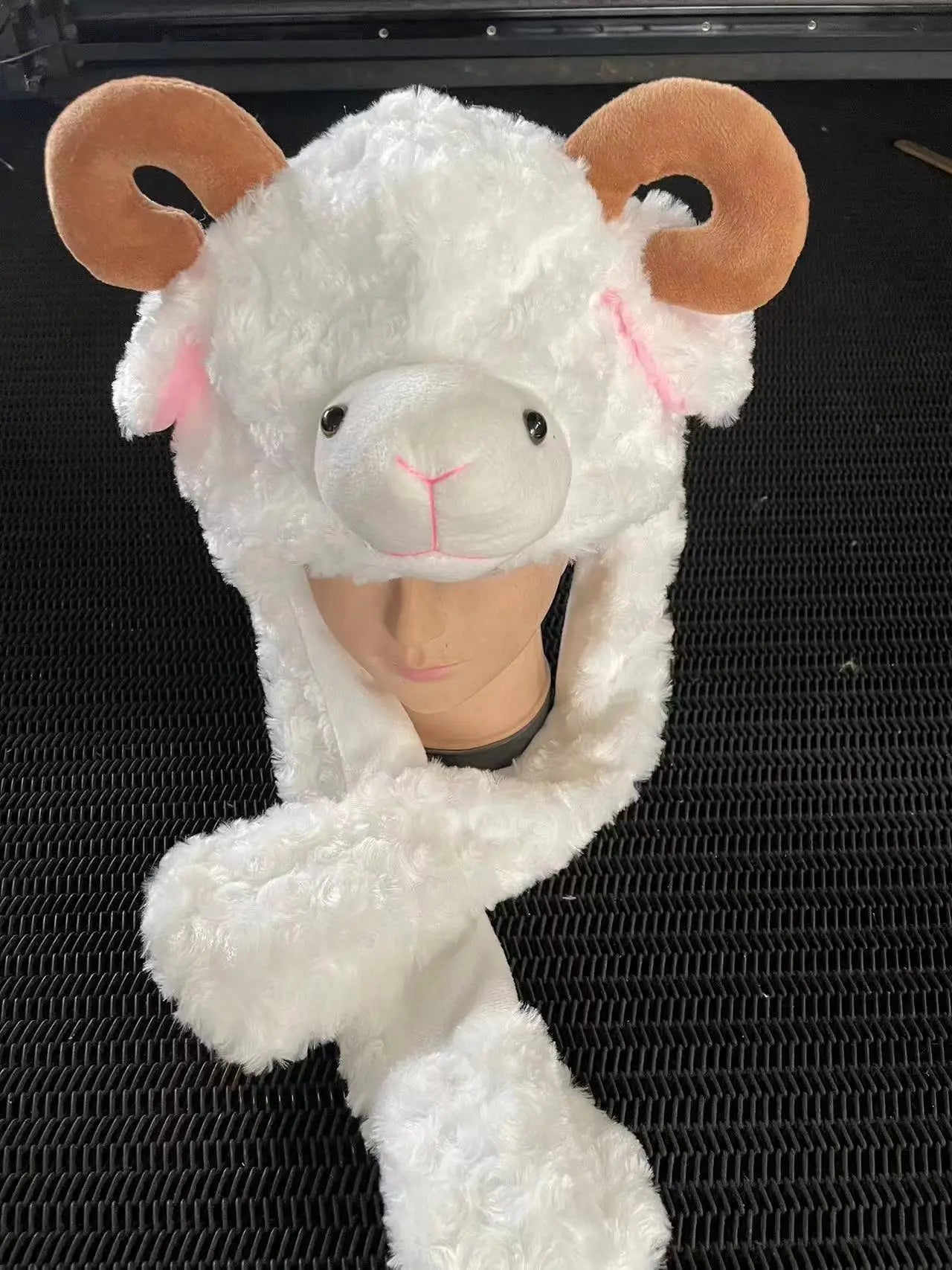 Cartoon Bunny Ear Move Hat Jumping up Toys Rabbit Girls Animal Plush Costume Cosplay Cap Kids Party for Adult Funny Anime Hat