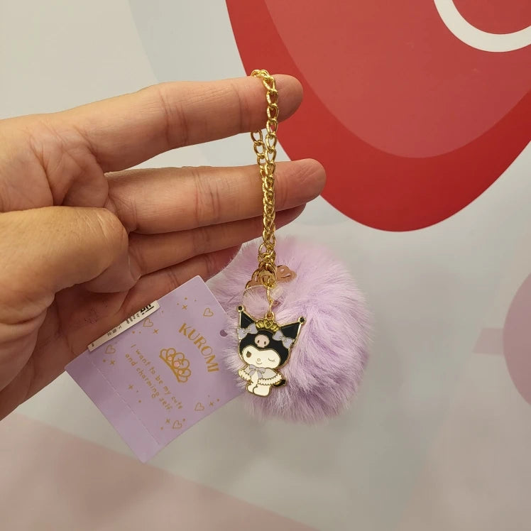 Sanrio Cartoon Diamond Sparkle Crown Collection Kitty Cat Kurumi Cinnamoroll Mymelody Kuromi Plush Anime Toys for Girl Gift