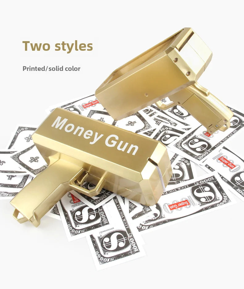 Source manufacturer Douyin's same electric money gun toy new and unique MoneyGUN banknote gun US dollar toy gun
