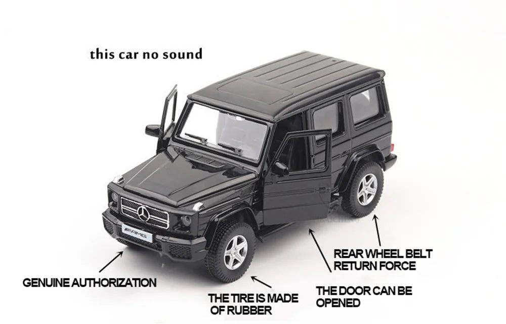 1/36 Mercedes-Benz G63 Car Models Toys Alloy Diecast Toy SUV Model Pull Back Off-road Vehicles For Childrens Gifts Collection