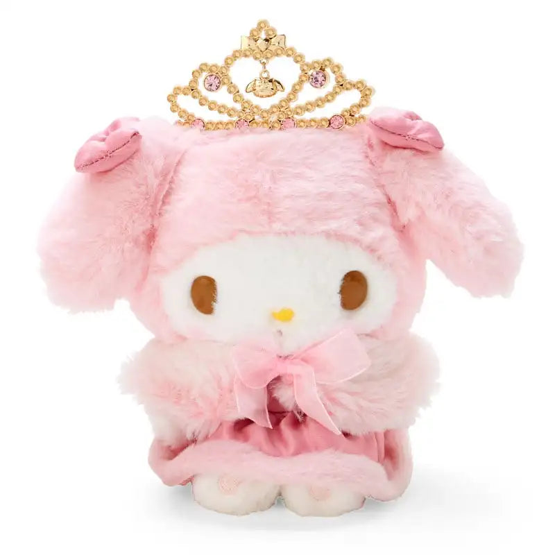 Sanrio Cartoon Diamond Sparkle Crown Collection Kitty Cat Kurumi Cinnamoroll Mymelody Kuromi Plush Anime Toys for Girl Gift