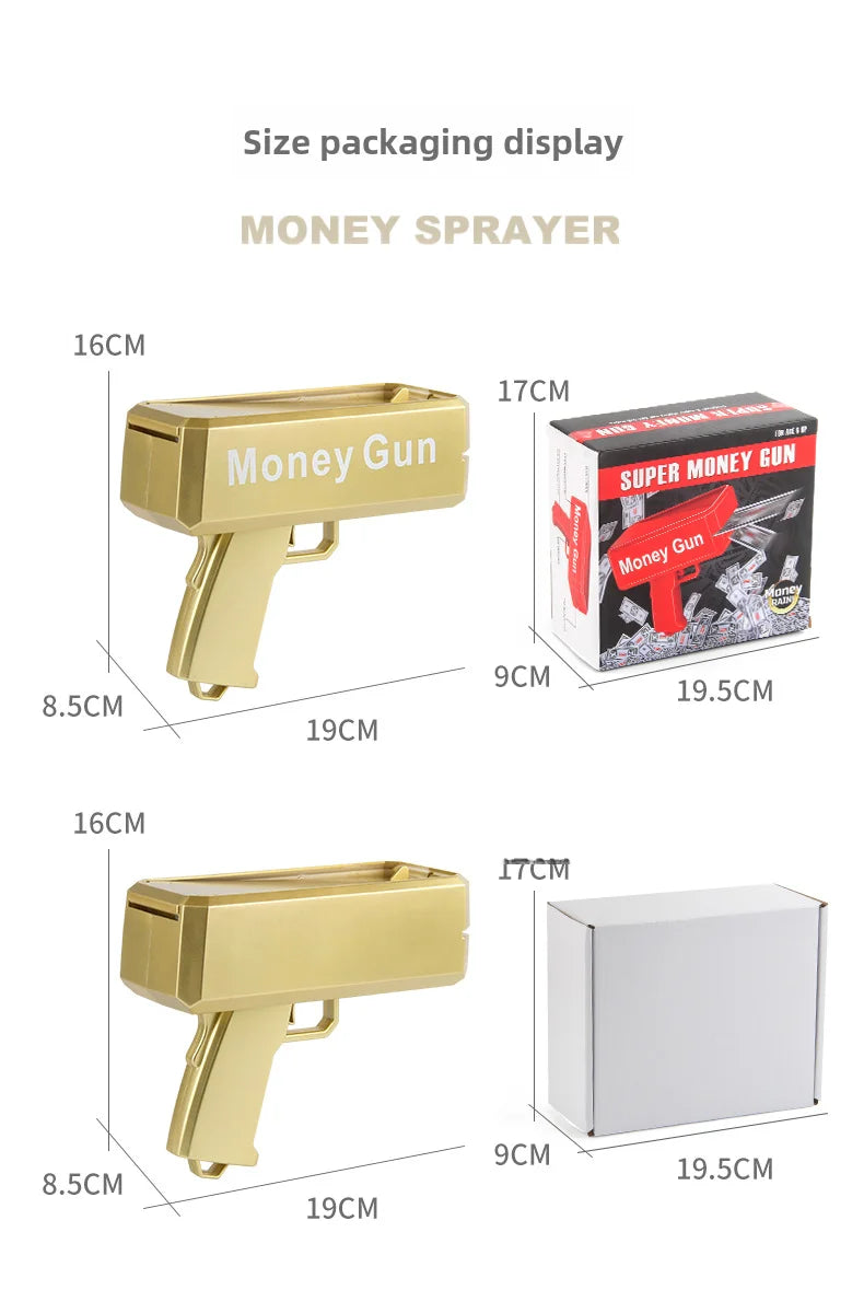Source manufacturer Douyin's same electric money gun toy new and unique MoneyGUN banknote gun US dollar toy gun