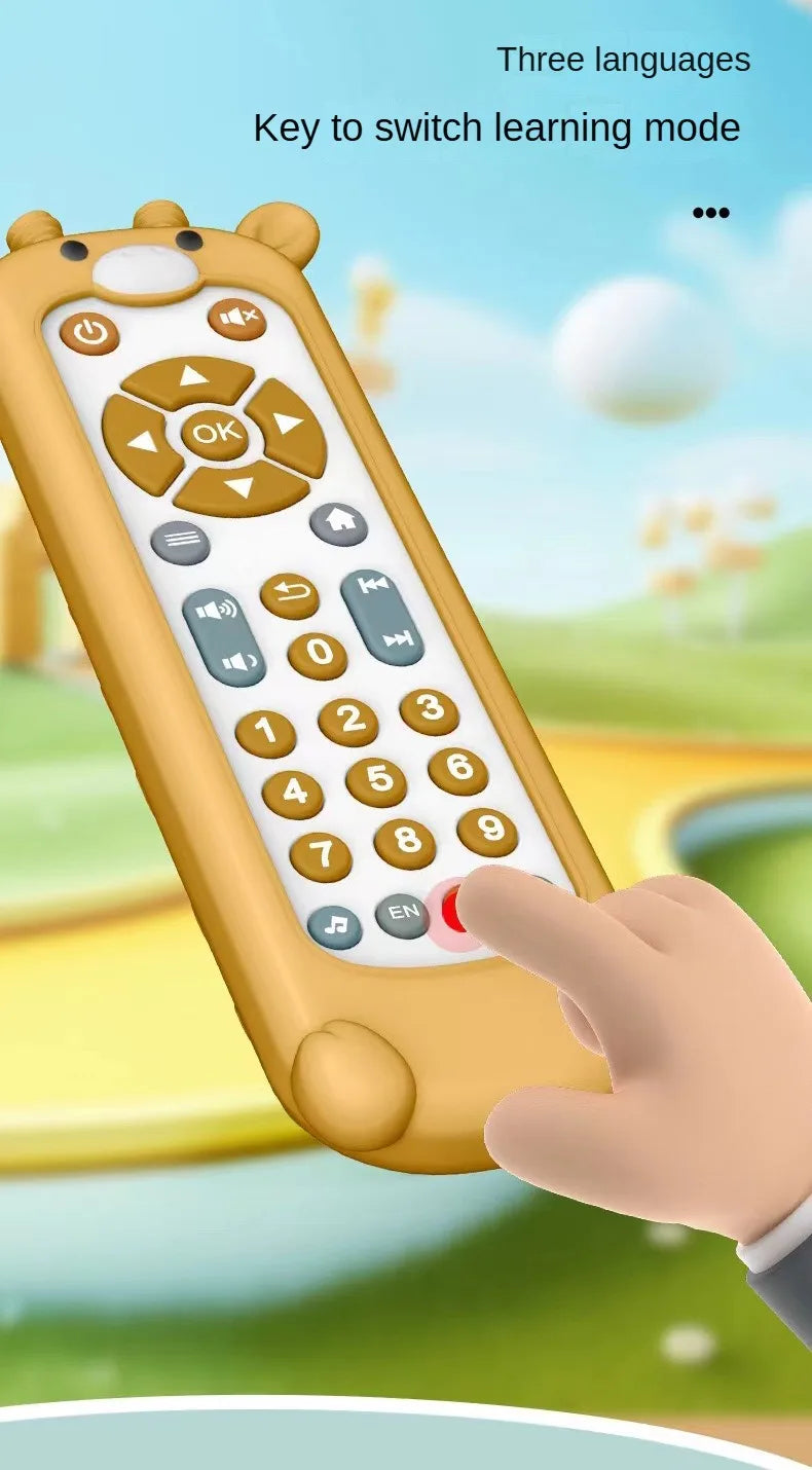 Infant Simulation TV Remote Control Toys with Music and Light Musical Baby Toy Sensory Remote Kid Baby Toys for 1 2 3 Year Old