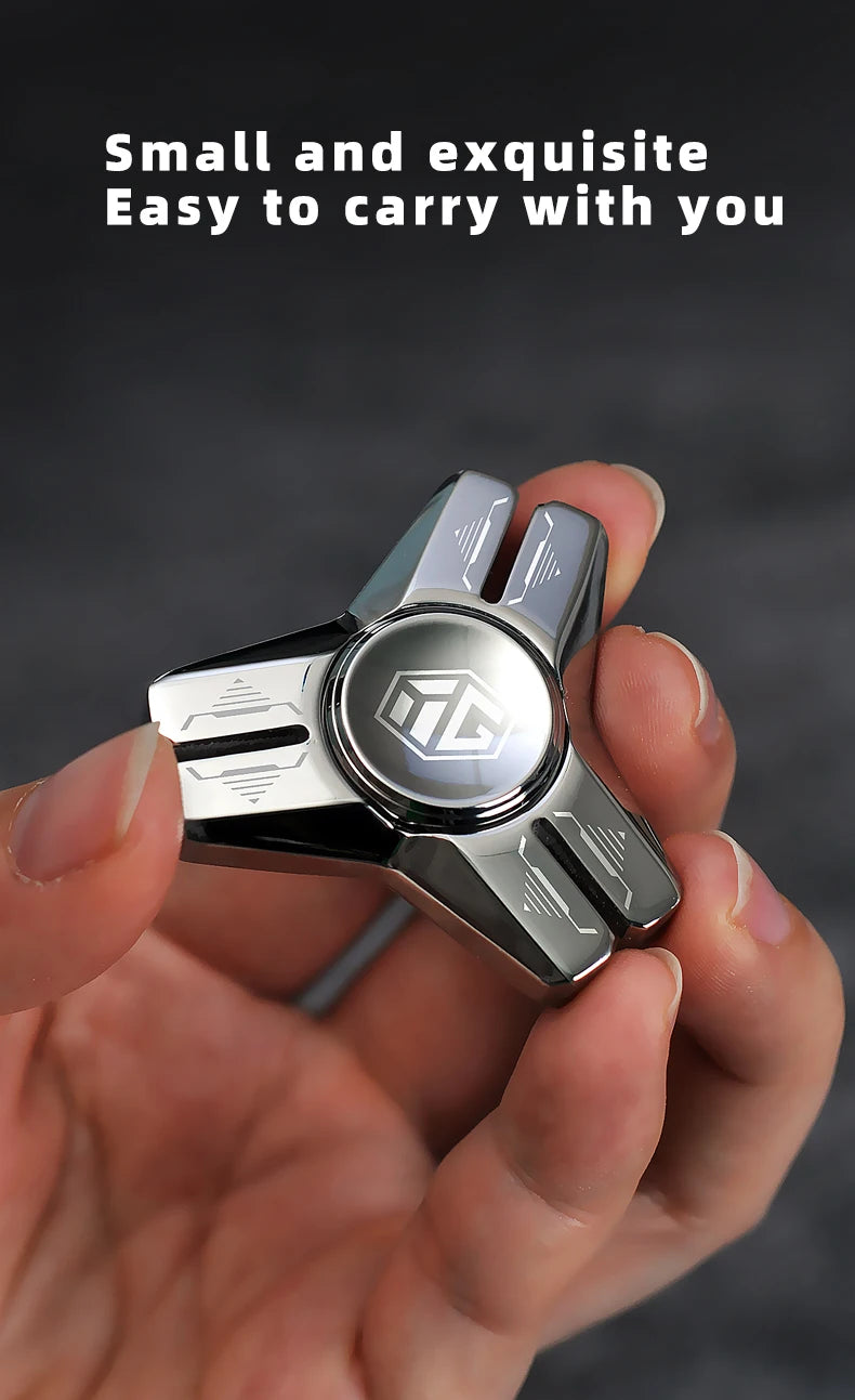 Stainless Steel Metal Hand Spinner Anti-anxiety EDC Fidget Toy for Adult Children Creative Metal Triangle Stress Relief Toy