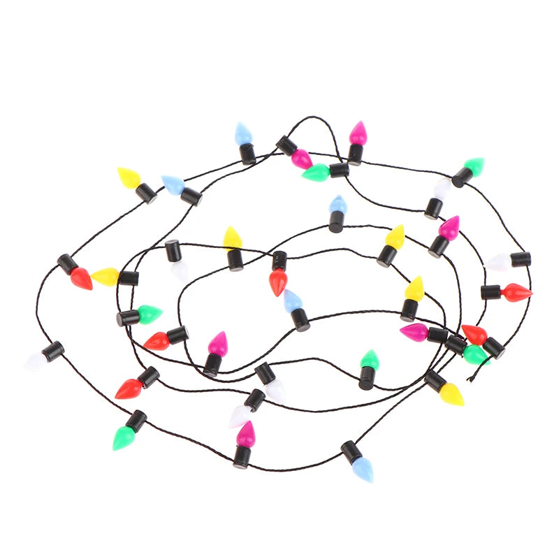 1Pc Miniature Dollhouse String of Fake Light Christmas Good Decoration String Light Kids Xmas Gift DIY Toys Living Scene Decor