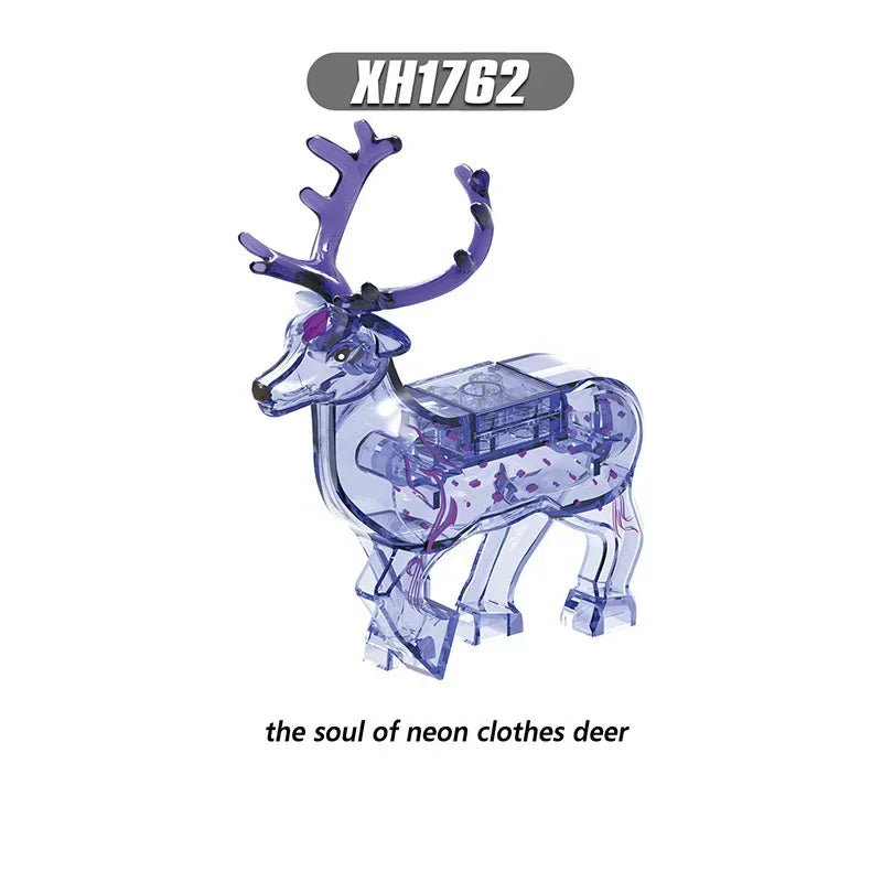 Hot Christmas Building Block Gift Animals Deer Elk Reindeer Figures Brick Xmas Tree Educational Toy Gift for Boy Kid Block Model