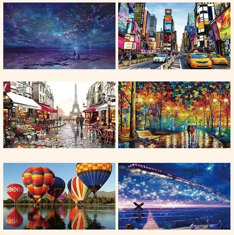 Adult Jigsaw Puzzle 1000 Pieces Puzzle Toys Landscape Animation Paper Puzzle Decorative Painting Exercise Brain Thinking