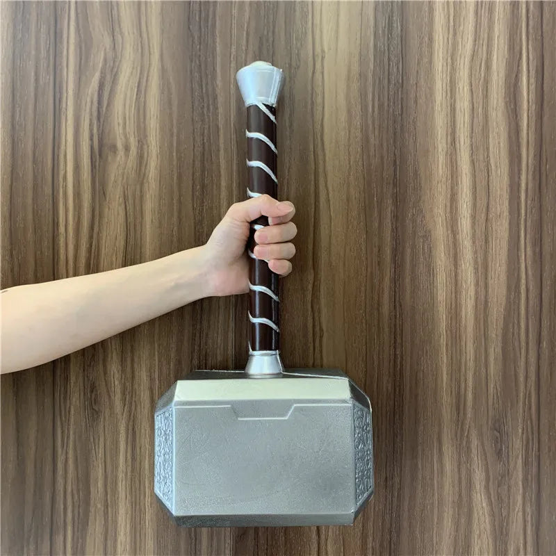 44cm Thor's Hammer Avengers Superhero Weapon Thor: Love and Thunder Hammer 1:1  Model Stormbreaker Toy Safety PU Material