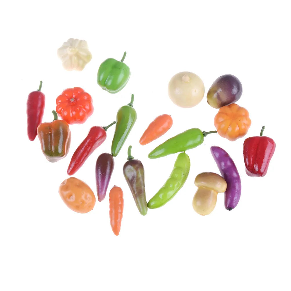 10PCS/lot Kids Vegetables Toy Pretand Play Fruit Toy Kid's Kitchen Miniature Food Game For Girls And Boys Kitchen Toys