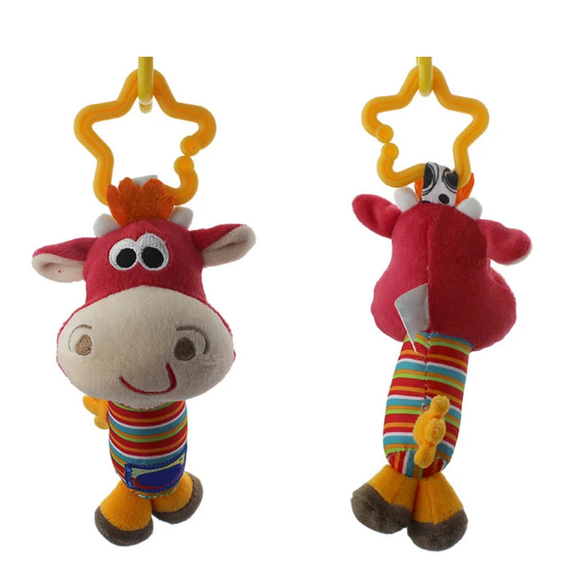 Baby Rattle Toys Kids Tinkle Hand Bell Plush Stroller Hanging Stuffed Animal Rattles Multi-functional Infant Sound Toy Kid Gifts