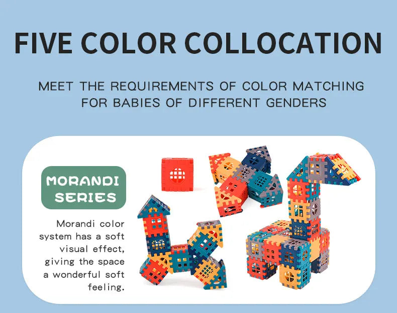 Morandi House Vuilding Blocks Children Build Houses With Plastic Block Toys