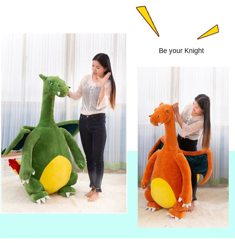 Pokemon Big Size Charizard Dragonite Anime Figures Doll Stuffed Animals Plush Toy Kawaii Room Decoration Toy Kids Christmas Gift
